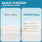 SUNKISS TrustPlus Bathing Wipes with Aloe, Extra Thick 8"x12" Body Cleansing Wipes for Adults Sensitive Skin, Camping, Travelling, Gym, Caring, 40 Count
