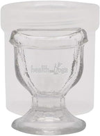 HealthAndYoga™ ChillEyes Transparent Glass Eye Wash Cup - Effective Eye Rinse and Cleansing – Eco-Friendly, Non-Reactive, Safe and Comfortable (Clear - Single)