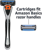 Amazon Basics 5-Blade MotionSphere Razor for Men with Dual Lubrication and Precision Beard Trimmer, Handle & 2 Cartridges (Cartridges fit Amazon Basics Razor Handles only) (Previously Solimo)