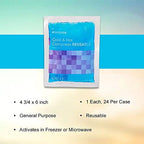 McKesson Cold and Hot Compress Reusable [24 Pack] Gel Ice Hot Packs for Injuries, 4.75 in x 6 in