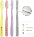 Long Head Toothbrush 4-Pack | Easy Plaque Remover | Huge Toothbrush for Adults | Medium Hard Bristles | Smoker's Choice