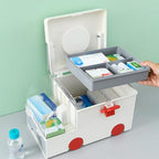 Storage Box PP AS Ambulance Shaped Portable Aid Kit Container Emergency Organizer with Handle for Home