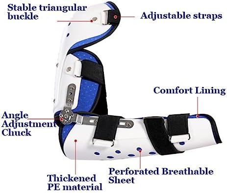 ROM Hinged Elbow Brace Adjustable Elbow Splint,Post OP Arm Immobilizer with Shoulder Sling Stabilizer,Cubital Tunnel Syndrome Physical Therapy and Recovery,for Sleep and Work,Right