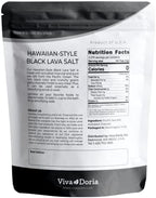 Viva Doria Hawaiian Black Lava Sea Salt, Fine Grain, Lava Salt, 5 lb (2.27 kg)
