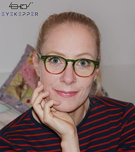 Eyekepper Fashion Readers Womens Reading Glasses Brown-Clear