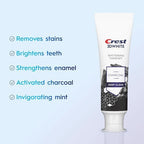 Crest 3D White Whitening Therapy Charcoal Deep Clean Invigorating Mint Teeth Whitening Toothpaste, 4.6 oz Pack of 3, Anticavity Fluoride Toothpaste, Gently Brightens Teeth, Strengthens Enamel