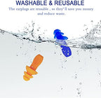 Ear Plugs for Sleeping Noise Canceling, 16 Pairs Reusable Ear Plugs Soft Silicone Earplugs Noise Reduction with Nylon Cord Hearing Protection for Shooting,Snoring,Travel, Work, Studying, Loud Noise