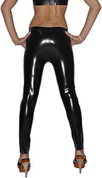 Latex Rubber Leggings Long Tousers Pants (one Size) Black