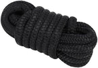 Keenso Dock Line, Double Nylon 3/8 Inch X 15ft Marine Grade Boat Rope with 12in Eyelet, for Boats up to 35ft in Lakes Rivers Marinas (Black)