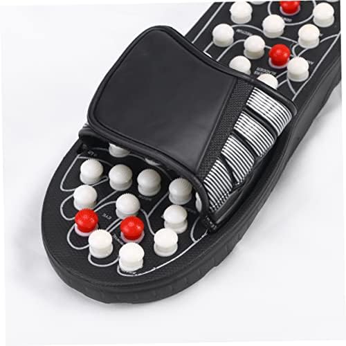 FRCOLOR Rotating Tai Chi Gossip Foot Massager Shoes Plantar Relief Magnetic Reflexology Slippers