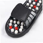 FRCOLOR Rotating Tai Chi Gossip Foot Massager Shoes Plantar Relief Magnetic Reflexology Slippers