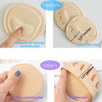 Flammi 6 Pairs Women's Toe Cover with Padding Toe Topper Liner Socks Non-Skid Bottom