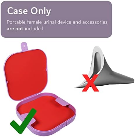 TUDIA Hard PC Waterproof Travel Carrying Case Compatible with Rael Pads, Playtex Tampons, Sunany & Gogirl Female Urination Device & Other Essentials - Purple