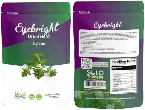 Eyebright Herb 2 oz, Eufrasia, Euphrasia Officinalis Dried Herb, Eyebright Herb Tea, Resealable Bag, Product From México