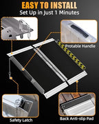 VNN Portable Wheelchair Ramp 2FT, Non-Slip Aluminum Ramps for Wheelchairs for Home, Handicap Wheelchair Ramps for Home Steps, Aluminum Loading Dock Plates
