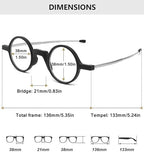 Mini Portable Folding Round Reading Glasses Women Men Blue Light Blocking Pocket Reader Eyeglasses with Bag Case