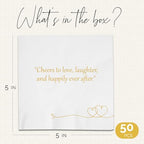 Wedding Napkins 50 Pcs – 25 Different Marriage Quotes - Wedding Cocktail Napkins with Funny Quotes, Shower, Love, Just Married Celebration
