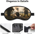 Steam Train Sleep Mask for Side Sleepers: Blackout Eye Masks for Sleeping - Soft Breathable Soft Eye Shade Cover for Travel - Adjustable Night Blindfold for Men Women Gifts