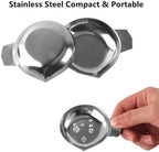 4PCS Metal Weighing Powder Pan with 1 Scoop – Mini Digital Scale Tray for Reloading Jewelry Liquid Powder Lab Supp