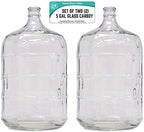 Home Brew Ohio 5 Gallon Glass Carboy Set of 2