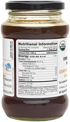 INDIGENOUS HONEY USDA Certified Organic Raw Wild Blossom Honey, Unfiltered Small-Batch Micro-Lot Harvest, Glass Jar, Single-Origin, 17.64 oz