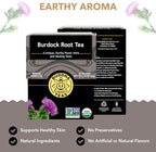 Buddha Teas - Burdock Root - Organic Herbal Tea - For Health & Wellbeing - With Antioxidants, Minerals & Vitamin C - Caffeine Free - 100% Kosher & Non-GMO - 18 Tea Bags (Pack of 1)