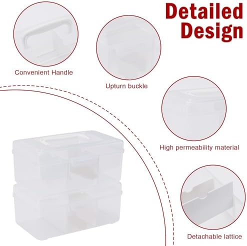 First Aid Box and Pet Frist Aid Storage Bin, Plastic Medicine Kit Case Empty, Divided Medicine Storage Box with Locking Lid & Handle, Traveling Emergency Supply Organizer for Family and Pet