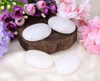 LAIDANLA Clear Quartz 2.4" Large Palm Stone Healing Crystals Natural Gemstones Calming Effects Energy Balancing Reiki Polished Worry Stone Cleansing Protection Anxiety Stress Relief Therapy 1PC
