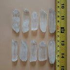 Colorsheng 10 Pcs Natural Rough Quartz Crystal Column Points Shards (1"- 2")