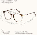 Gaoye Blue Light Blocking Glasses, Retro Round Eyewear Frame Anti Eyestrain Computer Glasses for Women Men (*Leopard)
