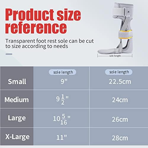 Medical AFO Foot Drop Brace - Drop Foot Braces for Walking - AFO Brace Walking with Shoe - Ankle Foot Orthosis for Stroke - Drop Foot Stabilizer Support for Men & Women XL-Left (Comfort)