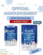 Frozen Collagen Plus+ 2-in-1 Marine Supplement - 100mg Collagen Peptide, 100mg Collagen Dipeptide & 50mg L-Glutathione per Capsule for Skin Radiance - 120 Capsules (2-Pack)