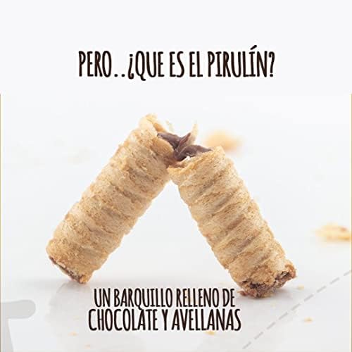 Pirulin Chocolate –Barquillas rellenas de Chocolate y Avellanas, Original de Venezuela/Pirulin Chocolate–Rolled Wafer Filled with Hazelnuts and Chocolate, Original from Venezuela (3Pack/570gr TOTAL)