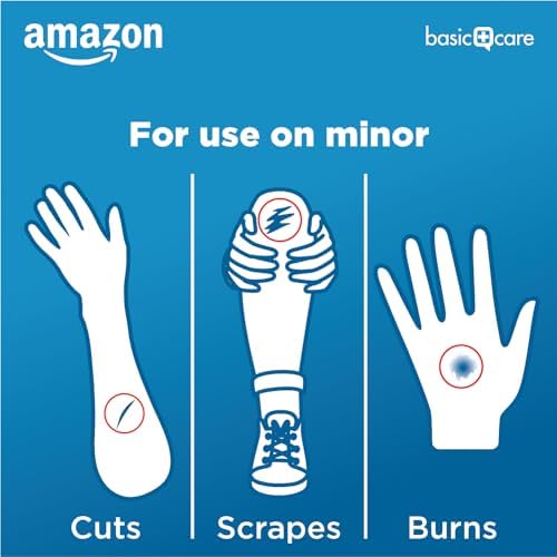 Amazon Basic Care Flexible Fabric Adhesive Bandages, XL (2 in x 4 in), Non-Stick Pad for Cuts & Scrapes, 4-Sided Seal, 10 Count
