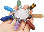 Rockcloud Cone & 7 Chakra Points Energy Generator,Reiki Healing Crystal Stone,Rock Quartz