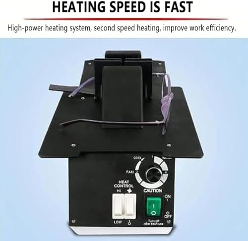 Optical Glasses Frame Heater, 1500W Eyeglass Heating Equipment, 2 Gear Temperature Adjustment, Hot and Cold Air Switching, for Eyeglasses Frame Processing Industries