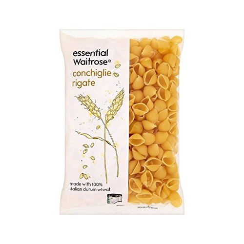 Conchiglie Rigate essential Waitrose 500g - Pack of 4
