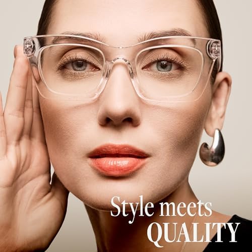 CCVOO 0.75 Oprah Style Reading Glasses for Women, Stylish Eyeglasses, Blue Light Readers for Women, Cheaters