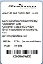 Ghasitaram Gifts Diwali Gifts Dry Fruits Hamper -Almonds and Nutties Net Pouch