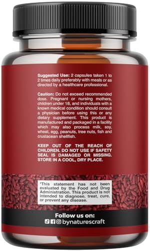 Red Yeast Rice with CoQ10 Supplement - Advanced Healthy Heart & Healthy Cholesterol Levels Formula for Men & Women - Extra Strength Capsule with Red Yeast Rice 1200 mg Capsules with CoQ10-240 Count