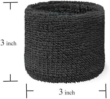 Couver Camo Rainbow Plain Striped Cotton Terry Youth Sweat Wristband for Sports & More