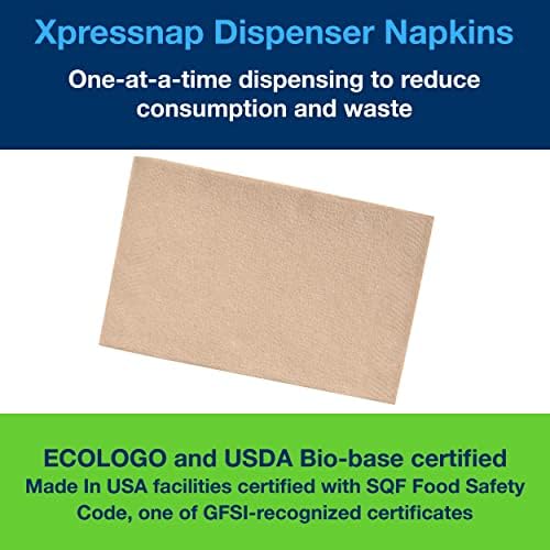 Tork Xpressnap® White Dispenser Napkin N4, One-at-a-Time Dispensing,1-ply, 1/4 Fold, 13" x 8.5 ", 12 x 500 Napkins, 109080