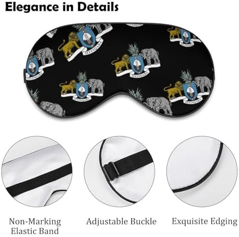 Coat of Arms of Eswatini Sleep Mask for Side Sleeper Women Men Soft Eye Pad Cover Masks for Sleeping