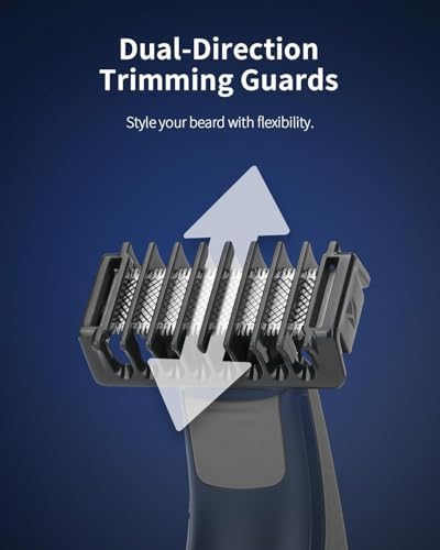 Double-Sided Guard Combs Compatible with O Blade QP2724 QP2520 QP2530 QP2620 QP2630 Pro 360 Series Facial Hair Clippers Beard Trimmer, 4 Combs of 1/2/3/5 mm Attachments Kit