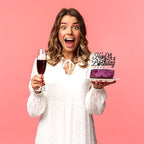Black Glitter Happy 24th Birthday Cake Topper, Cheers to 24 Years/Level 24 Unlocked/24 Years Loved & Blessed, Funny 24th Birthday Party Decorations Supplies