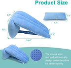 Zelen Arm Elevation Pillow Support Wedge with Mouse Wrist Pad Elevating Arm Medical Pillow Post Surgery Elevated Surgical Wedge Arm Pillows for Sleeping Wedge Foam Support Hand Elevator Arm