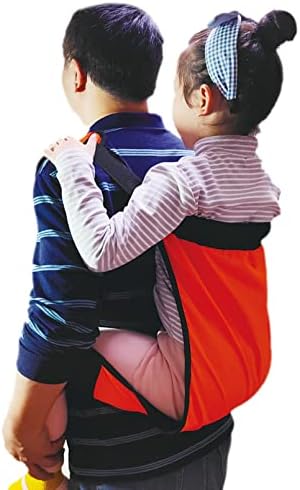 Lightweight Kids Carrier Belt Hiking Back Pack Belt Outdoor Children Lift Sling for Transferring Children to Car,Wheelchair,Vehicle,Bed,Chair (Orange)