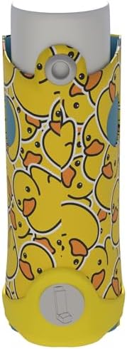 Inhaler Holder - for Ventolin & Shorter Style Inhaler - Vegan Leather - Adults & Kids Asthma Inhaler Case with Eyelet for Keychain/Lanyard - Handmade (Ventolin, Rubber Ducks)