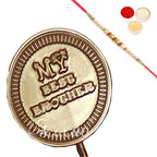 Ghasitaram Gifts Rakhi Gifts for Brothers Set of 4 Best Brother Sugafree Chocolate Lollies with Pearl Rakhi