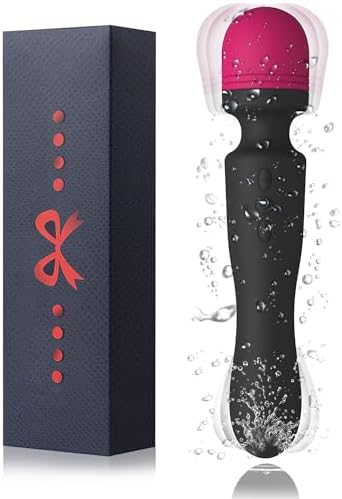 New Upgraded Handheld Electric Cordless Relaxation Tools Double-Ended Available Portable Wireless Travel Home Work Sports Out Use Relieve Shoulder Neck Back Deep Tissue Muscle Pain Fatigue - Red Black